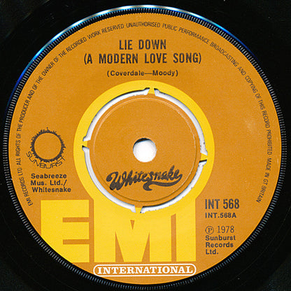 Whitesnake : Lie Down (A Modern Love Song) (7", Single)