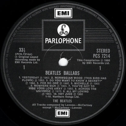 The Beatles : The Beatles Ballads (20 Original Tracks) (LP, Comp)