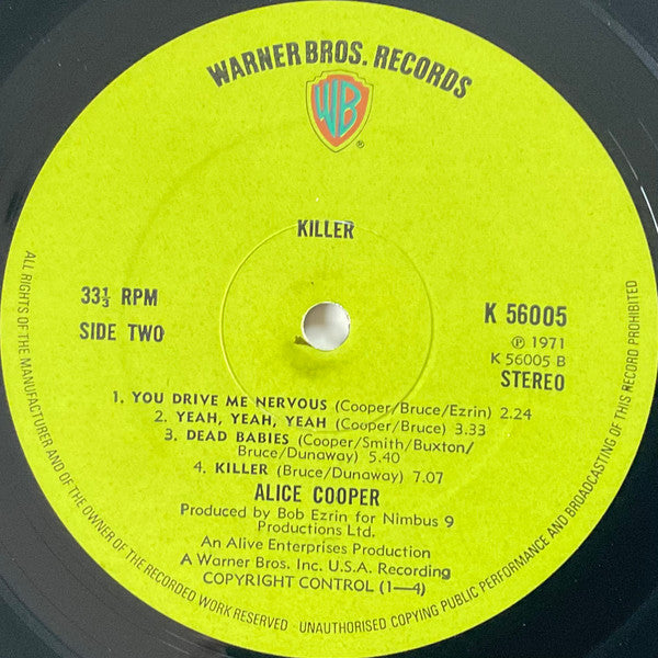Alice Cooper : Killer (LP, Album, Non)