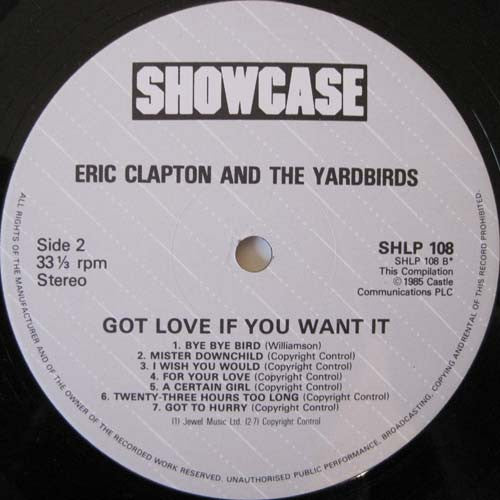 Eric Clapton & The Yardbirds : Got Love If You Want It (LP, Comp)