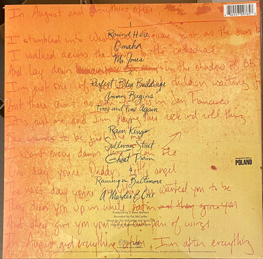 Counting Crows : August And Everything After (2xLP, Album, RE)