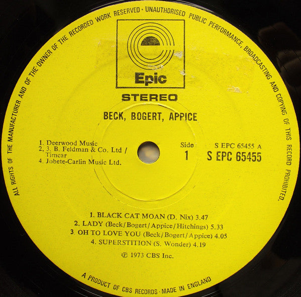 Beck, Bogert & Appice : Beck, Bogert, Appice (LP, Album)