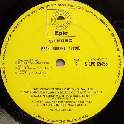 Beck, Bogert & Appice : Beck, Bogert, Appice (LP, Album)