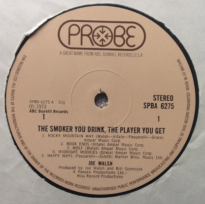 Joe Walsh : The Smoker You Drink, The Player You Get (LP, Album, Gat)