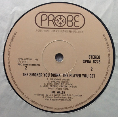 Joe Walsh : The Smoker You Drink, The Player You Get (LP, Album, Gat)
