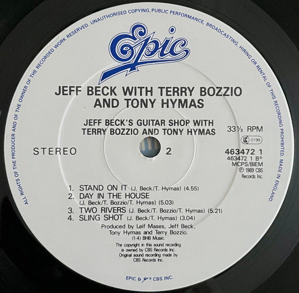Jeff Beck With Terry Bozzio And Tony Hymas : Jeff Beck's Guitar Shop (LP, Album)