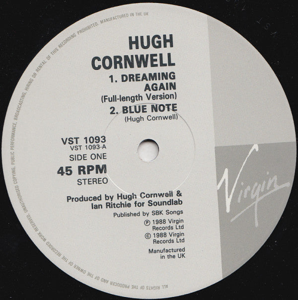 Hugh Cornwell : Dreaming Again (12", Single)