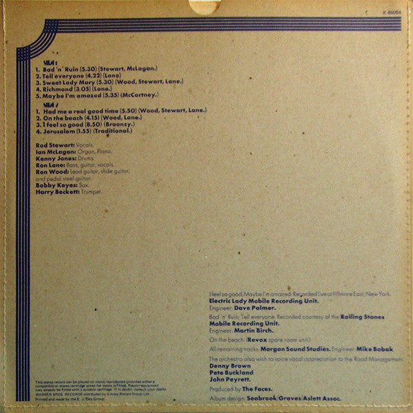 Faces (3) : Long Player (LP, Album, RE)