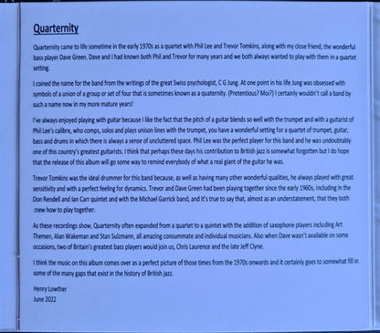 Henry Lowther's Quarternity : Never Never Land (2xCD, Album, Ltd)