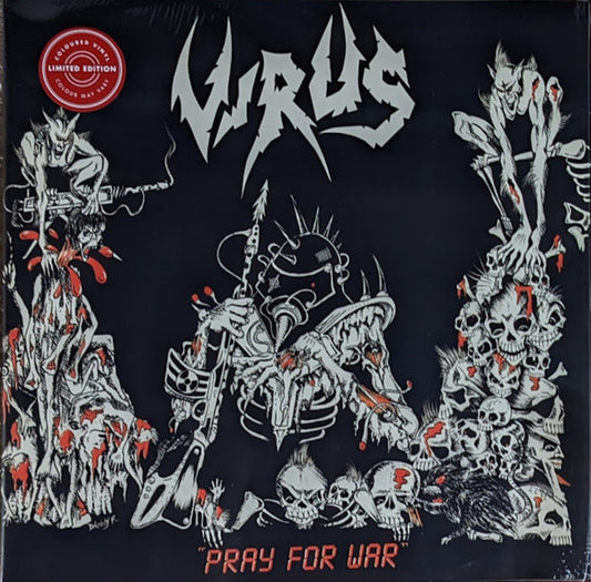 Virus (18) : Pray For War (LP, Album, RE, Whi)