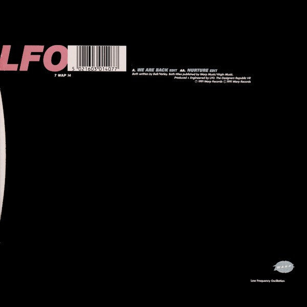 LFO : We Are Back / Nurture (7", Single)