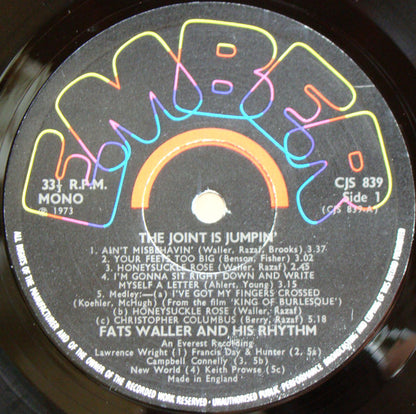 Fats Waller And His Rhythm* : The Joint Is Jumpin' (LP, Album, Comp, Mono)