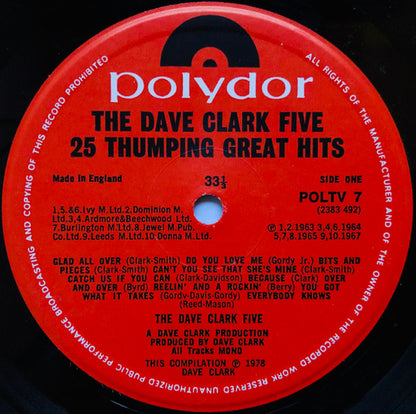 Dave Clark Five* : 25 Thumping Great Hits (LP, Comp, Mono)