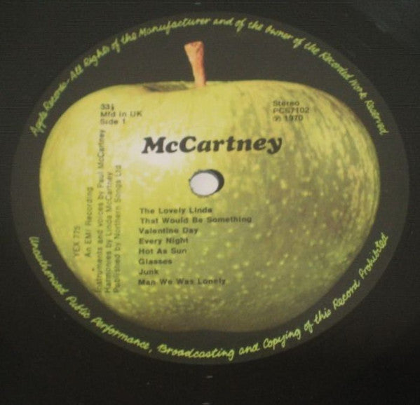 McCartney* : McCartney (LP, Album, RE)