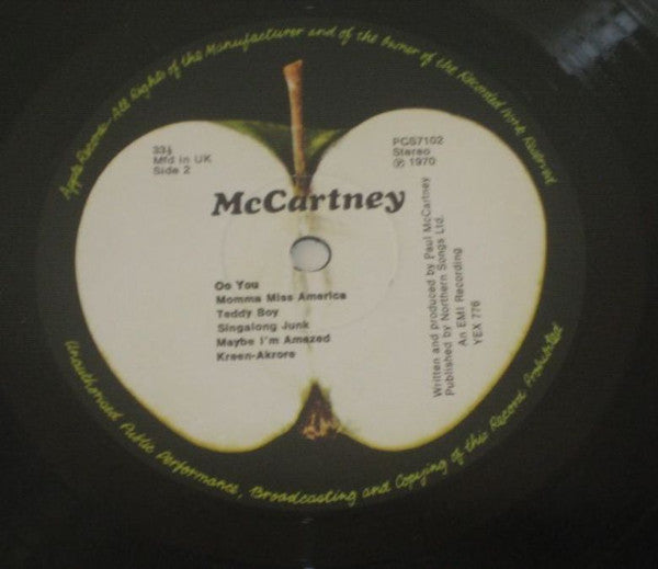 McCartney* : McCartney (LP, Album, RE)