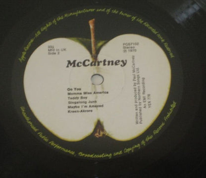 McCartney* : McCartney (LP, Album, RE)
