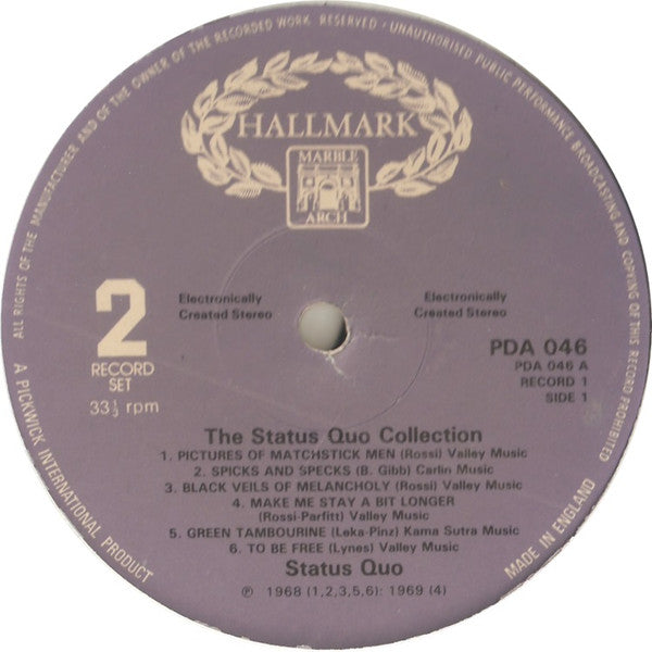 Status Quo : The Status Quo Collection (2xLP, Comp)