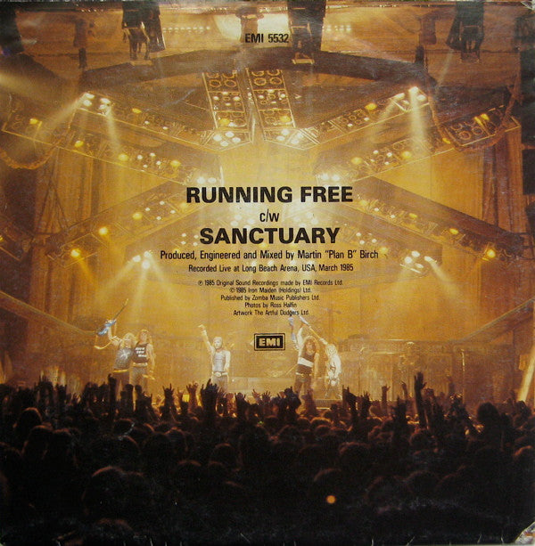 Iron Maiden : Running Free (7", Single, Pos)