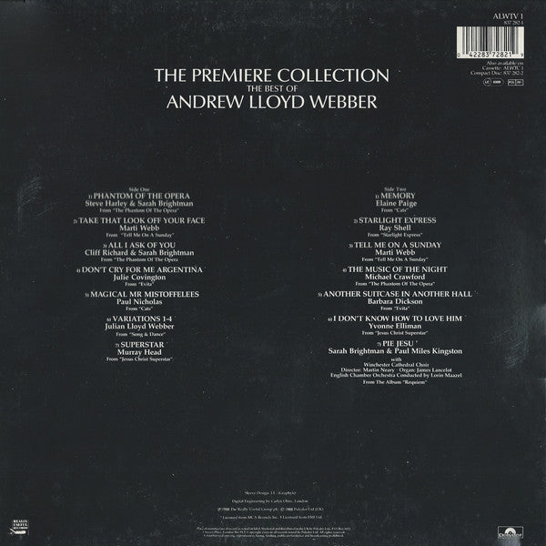 Andrew Lloyd Webber : The Premiere Collection - The Best Of Andrew Lloyd Webber (LP, Comp)
