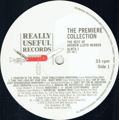 Andrew Lloyd Webber : The Premiere Collection - The Best Of Andrew Lloyd Webber (LP, Comp)