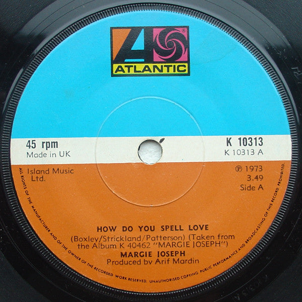 Margie Joseph : How Do You Spell Love (7", Sol)