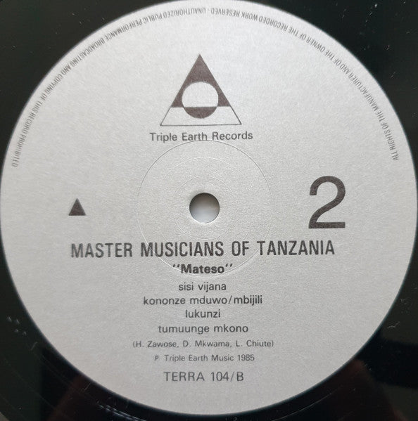 The Master Musicians Of Tanzania : Mateso (LP)