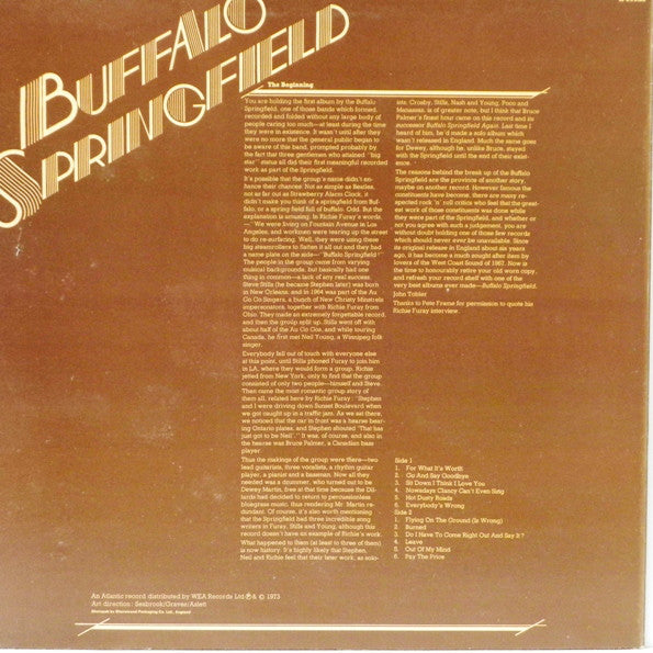 Buffalo Springfield : The Beginning (LP, Album, Mono, RE)