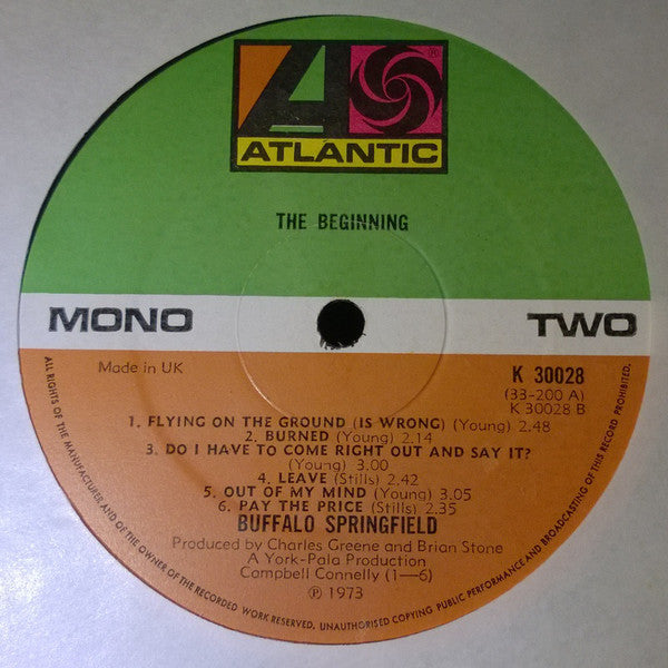 Buffalo Springfield : The Beginning (LP, Album, Mono, RE)