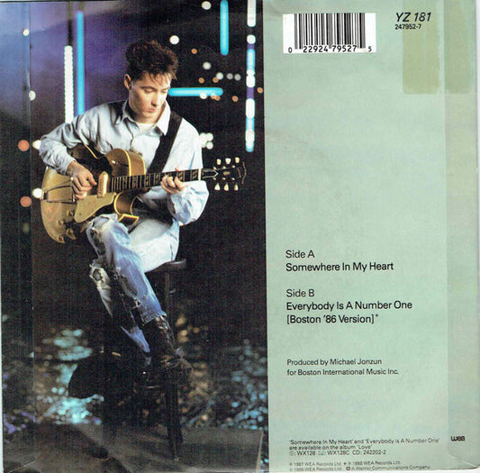 Aztec Camera : Somewhere In My Heart (7", Single, Mat)