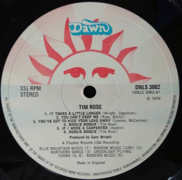 Tim Rose : Tim Rose (LP, Album)