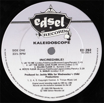 Kaleidoscope (3) : Incredible! (LP, Album, RE)