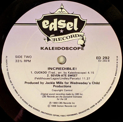 Kaleidoscope (3) : Incredible! (LP, Album, RE)