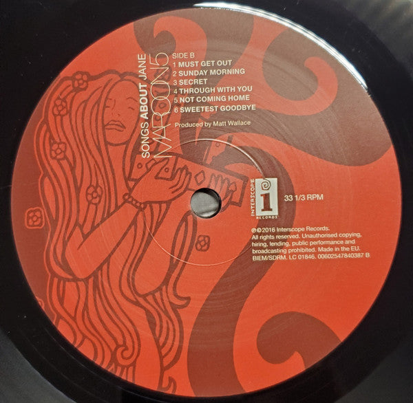 Maroon 5 : Songs About Jane (LP, Album, RE)