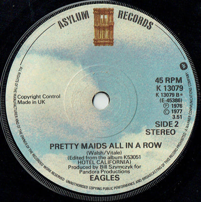 Eagles : Hotel California (7", Single, Sol)