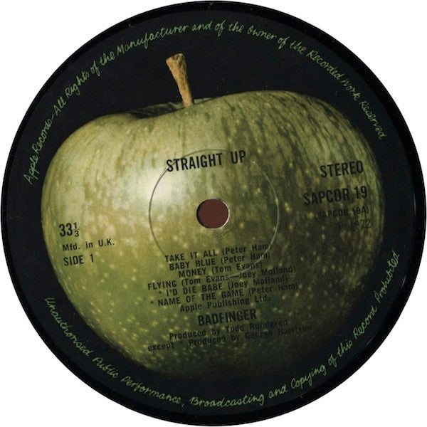 Badfinger : Straight Up (LP, Album)