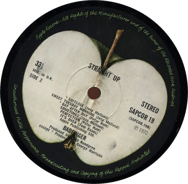 Badfinger : Straight Up (LP, Album)