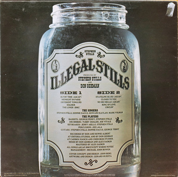 Stephen Stills : Illegal Stills (LP, Album)