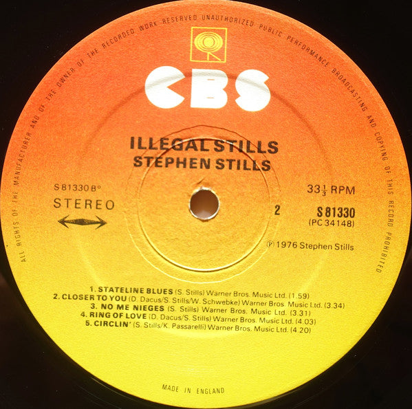 Stephen Stills : Illegal Stills (LP, Album)