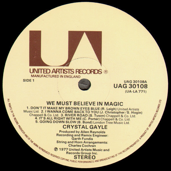 Crystal Gayle : We Must Believe In Magic (LP, Album)