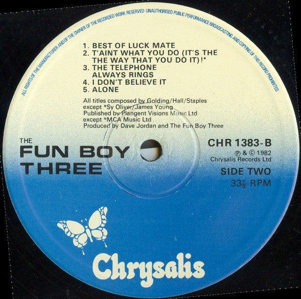 The Fun Boy Three* : The Fun Boy Three (LP, Album)