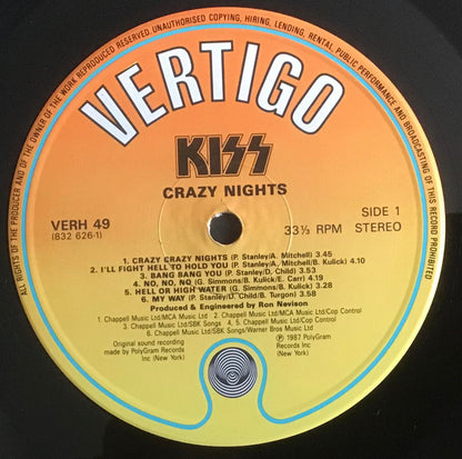 Kiss : Crazy Nights (LP, Album)