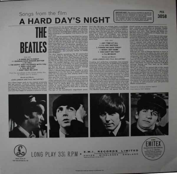 The Beatles : A Hard Day's Night (LP, Album, RE)