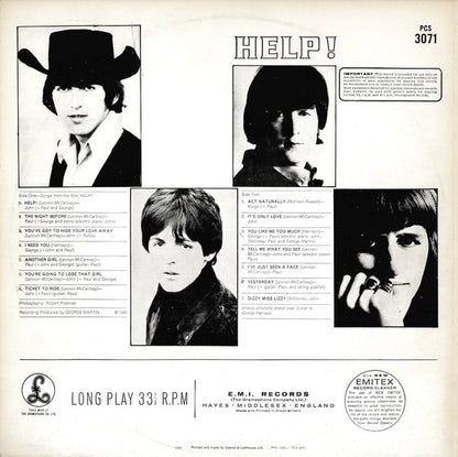 The Beatles : Help! (LP, Album, RE)