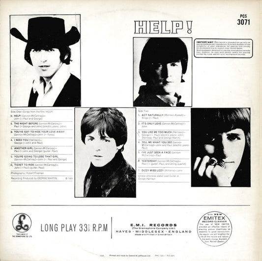 The Beatles : Help! (LP, Album, RE)