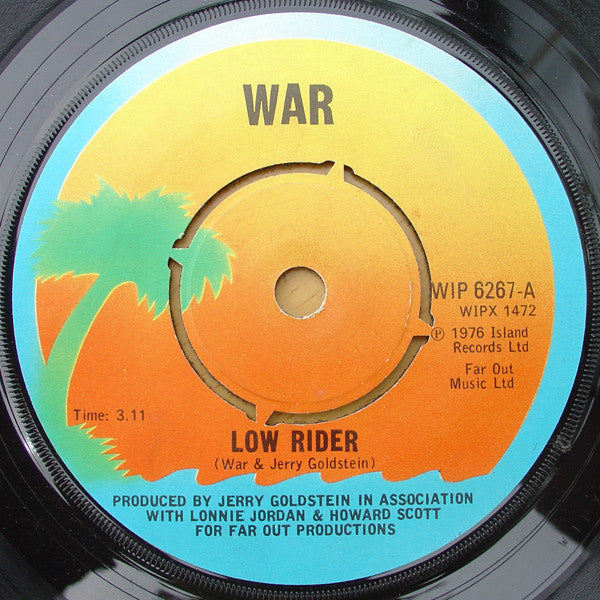 War : Low Rider (7", Single, Kno)