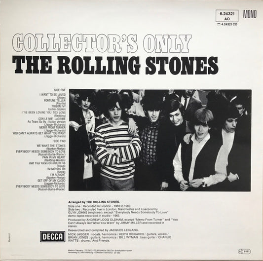 The Rolling Stones : Collector's Only (LP, Comp, Mono)