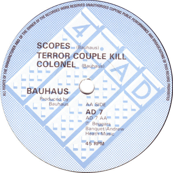 Båuhåus* : Terror Couple Kill Colonel (7", Single)