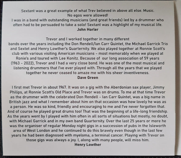 Trevor Tomkins' Sextant : For Future Reference (2xCD, Album)