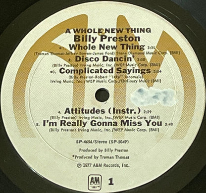Billy Preston : A Whole New Thing (LP, Album, Mon)
