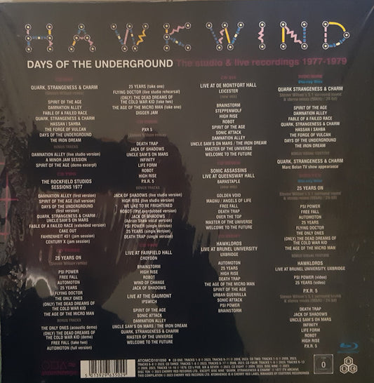 Hawkwind : Days Of The Underground (The Studio & Live Recordings 1977-1979) (Box, Comp, Dlx, Ltd + CD, Album, RE + CD, RE + CD,)